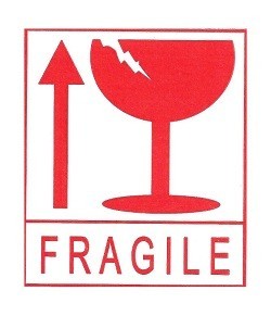 Etiquetas FRÁGIL / Pegatinas Fragile (45 hojas)