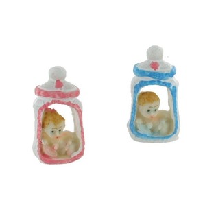 Decoración de Nacimiento - Bebé en Biberón 5,5 cm (12 uds.)