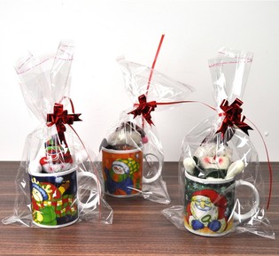 Taza de Navidad con Muñeco de Nieve de Peluche Set de Regalo