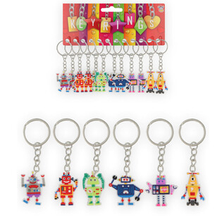 Llaveros Robot en Tarjeta (12 uds.)